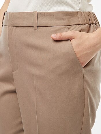 Pantaloni a sigaretta con apertura con gancetto e zip -