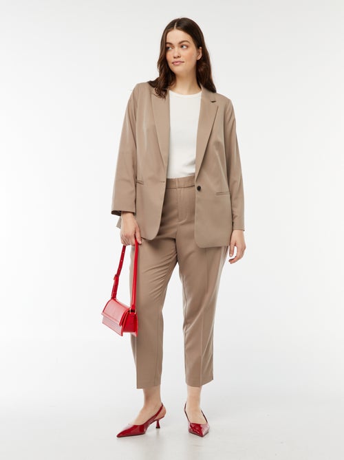 Pantaloni a sigaretta con apertura con gancetto e zip - - Kiabi