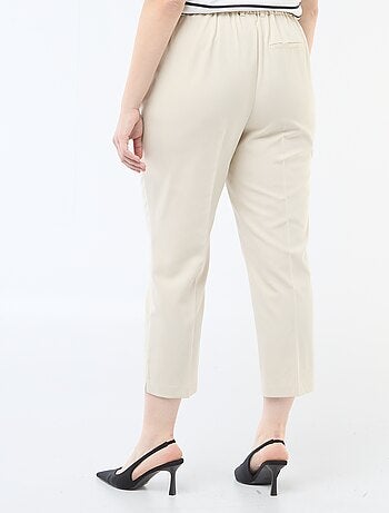 Pantaloni a sigaretta con apertura con gancetto e zip -