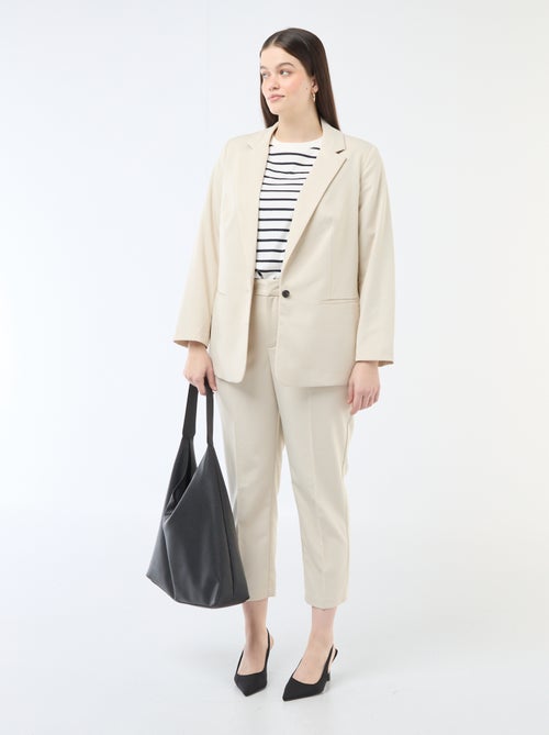 Pantaloni a sigaretta con apertura con gancetto e zip - - Kiabi