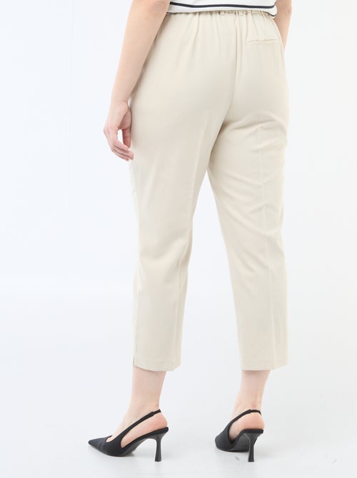 Pantaloni a sigaretta con apertura con gancetto e zip - - Kiabi