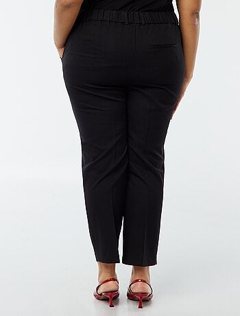 Pantaloni a sigaretta con apertura con gancetto e zip -
