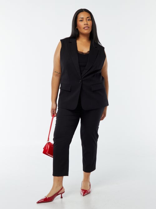 Pantaloni a sigaretta con apertura con gancetto e zip - - Kiabi
