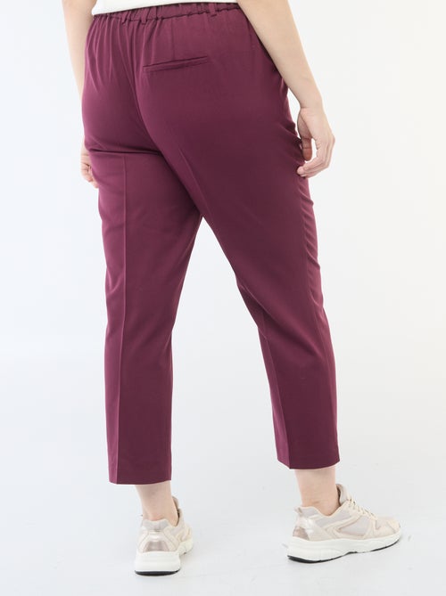 Pantaloni a sigaretta con apertura con gancetto e zip - - Kiabi