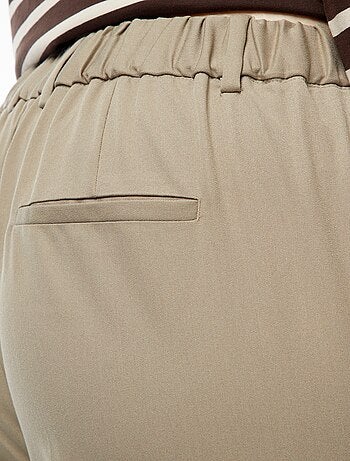 Pantaloni a sigaretta con apertura con gancetto e zip -