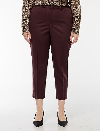 Pantaloni a sigaretta con apertura con gancetto e zip -