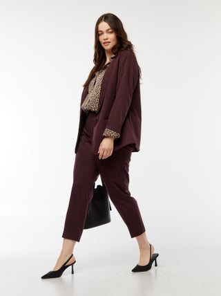 Pantaloni a sigaretta con apertura con gancetto e zip -