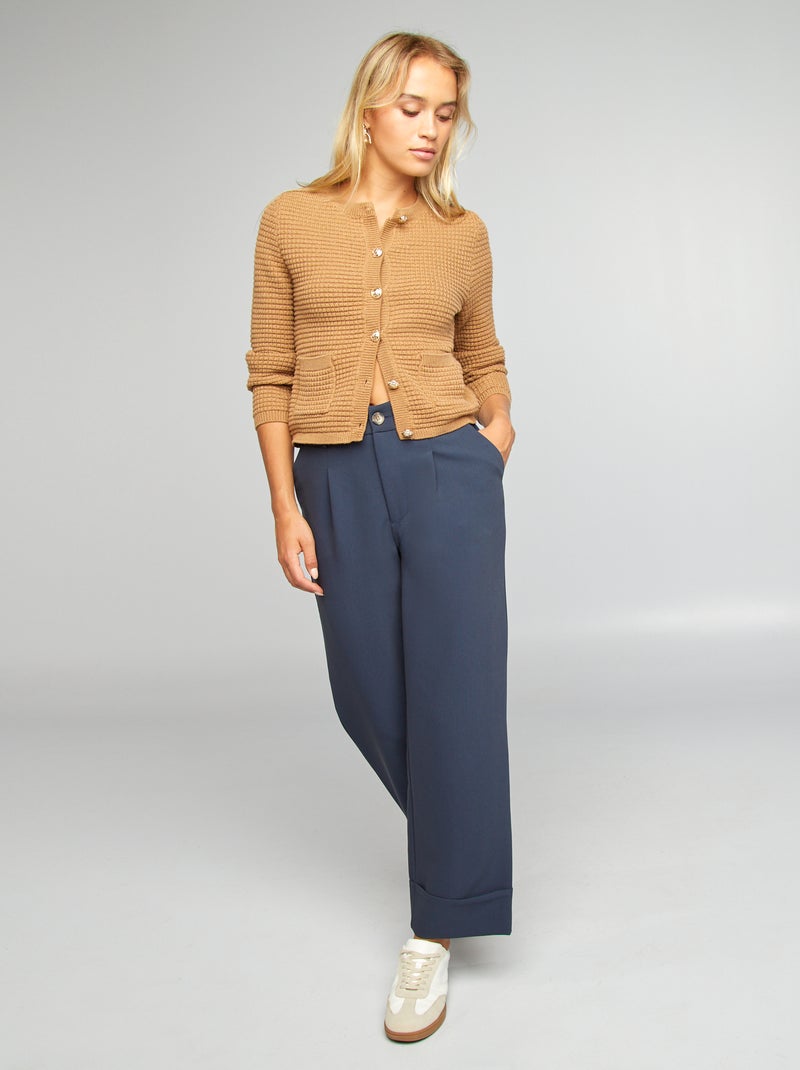 Pantaloni a sigaretta con risvolto BLU - Kiabi