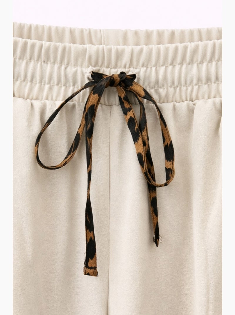 Pantaloni a sigaretta con vita elasticizzata mixray Sabbia - Kiabi