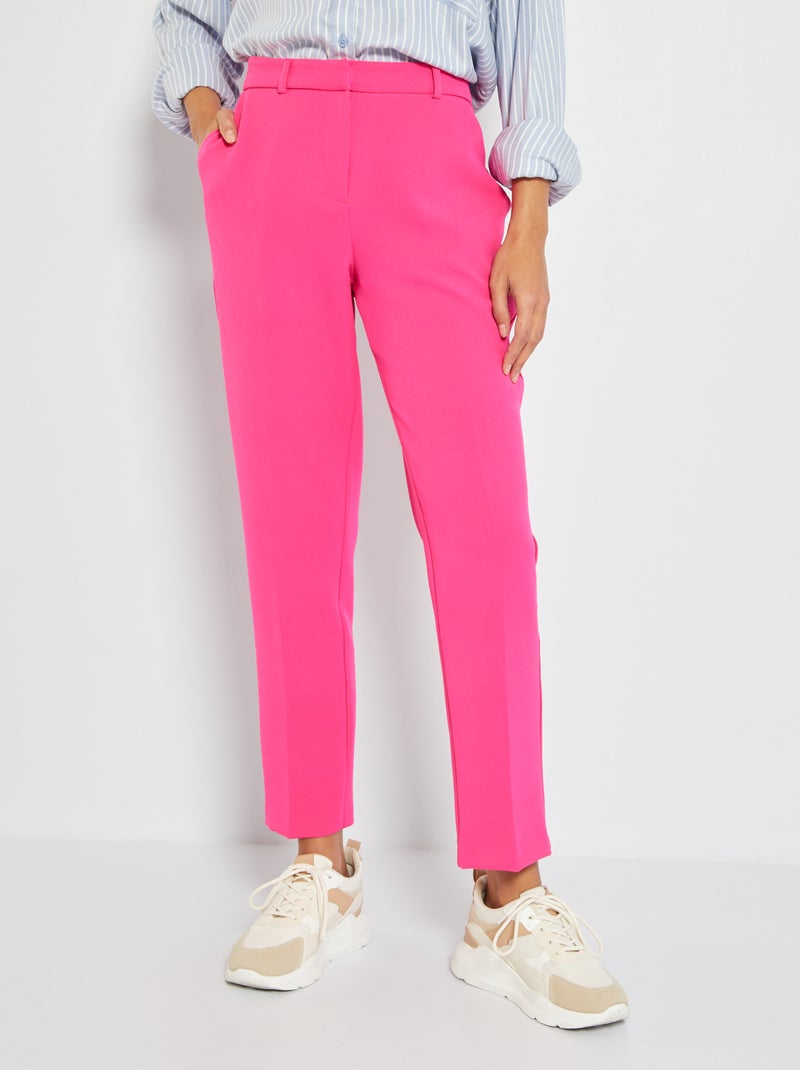 Pantaloni a sigaretta dritti - rosa indiano - Kiabi