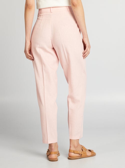 pantaloni 100 lino donna