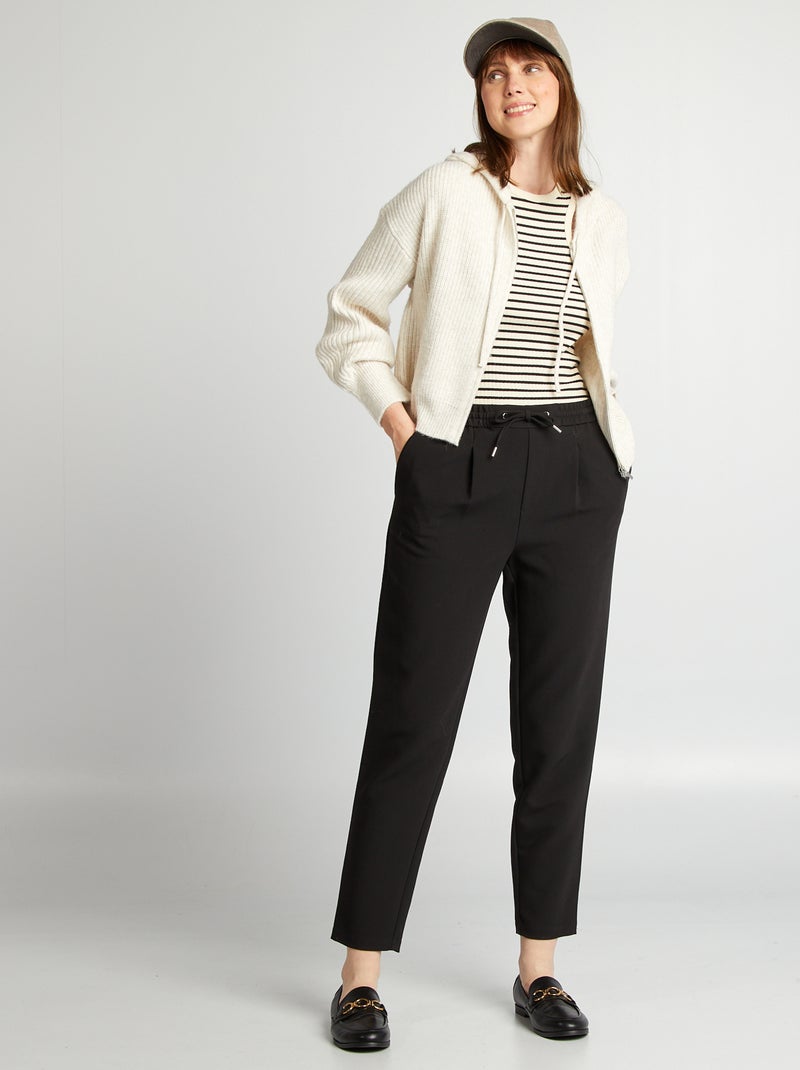 Pantaloni a sigaretta stile joggers nero - Kiabi