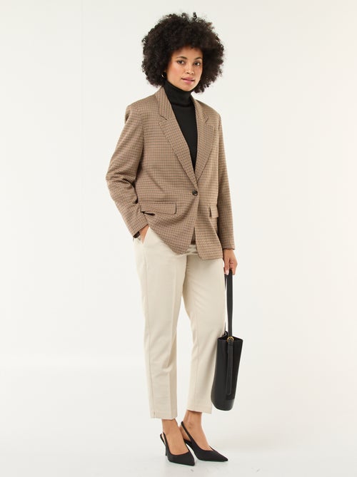 Pantaloni a sigaretta tinta unita con 2 tasche - Kiabi