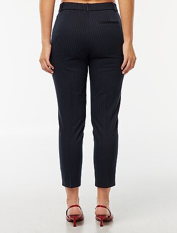 Pantaloni a sigaretta tinta unita con 2 tasche