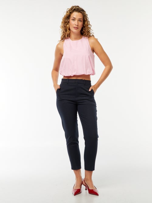 Pantaloni a sigaretta tinta unita con 2 tasche - Kiabi