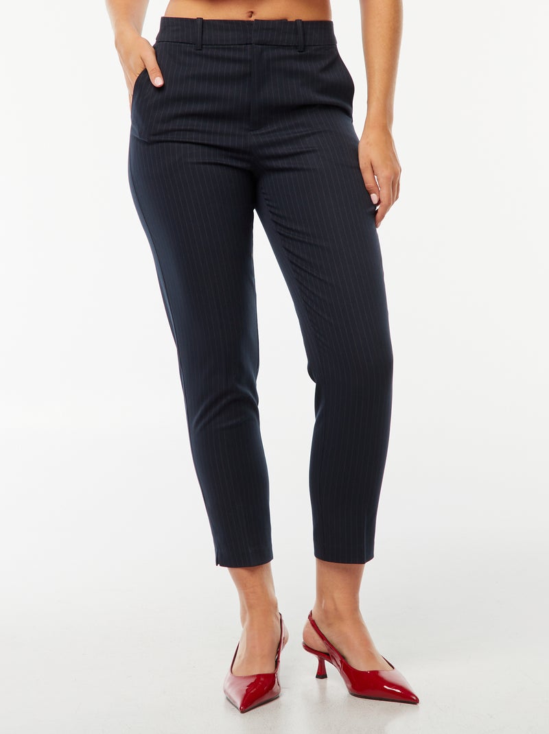 Pantaloni a sigaretta tinta unita con 2 tasche Blu - Kiabi