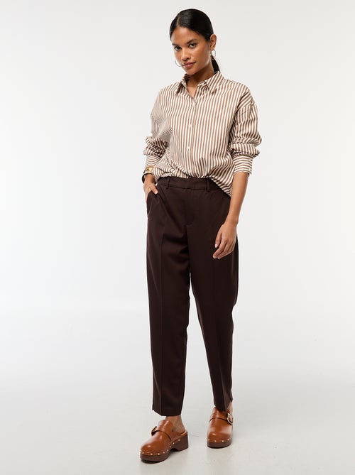 Pantaloni a sigaretta tinta unita con 2 tasche - Kiabi