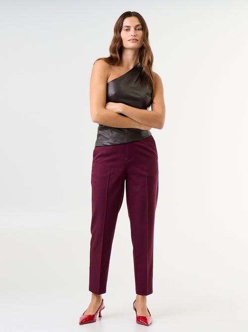 Pantaloni a sigaretta tinta unita con 2 tasche - Kiabi