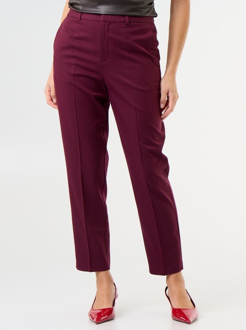 Pantaloni a sigaretta tinta unita con 2 tasche - Kiabi
