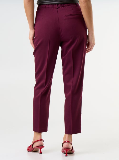 Pantaloni a sigaretta tinta unita con 2 tasche - Kiabi