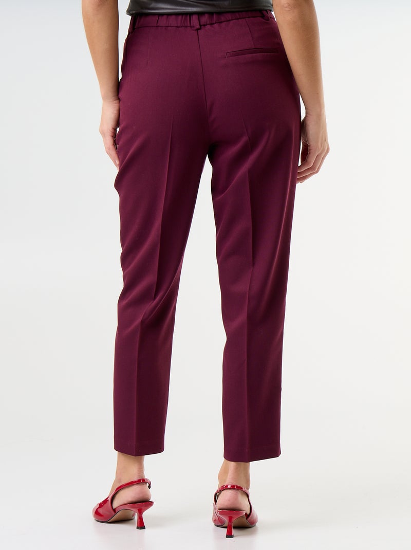 Pantaloni a sigaretta tinta unita con 2 tasche Rosa - Kiabi