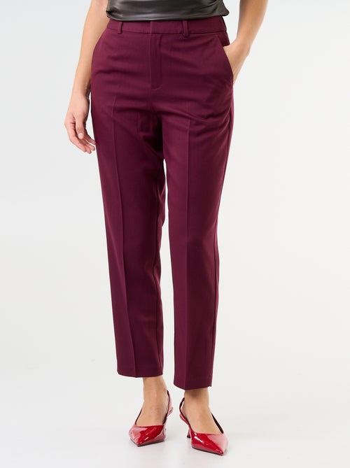 Pantaloni a sigaretta tinta unita con 2 tasche - Kiabi
