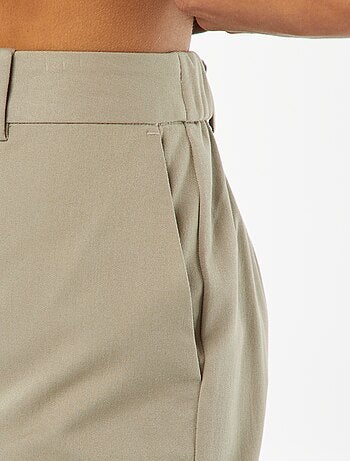 Pantaloni a sigaretta tinta unita con 2 tasche