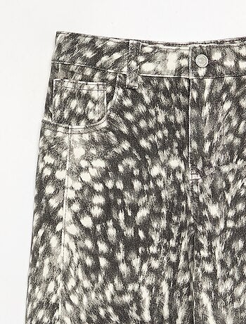 Pantaloni a taglio dritto a fantasia