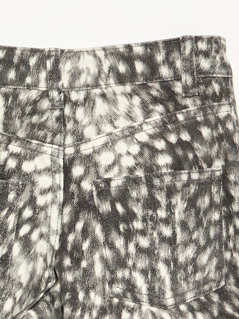 Pantaloni a taglio dritto a fantasia Grigio - Kiabi