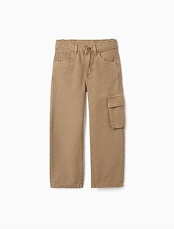 Pantaloni a taglio dritto in cotone con 5 tasche