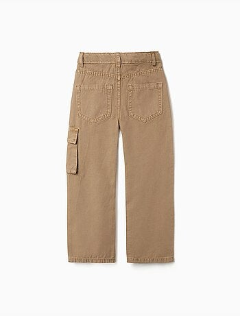 Pantaloni a taglio dritto in cotone con 5 tasche