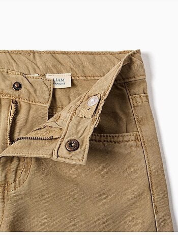 Pantaloni a taglio dritto in cotone con 5 tasche