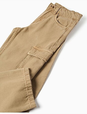 Pantaloni a taglio dritto in cotone con 5 tasche