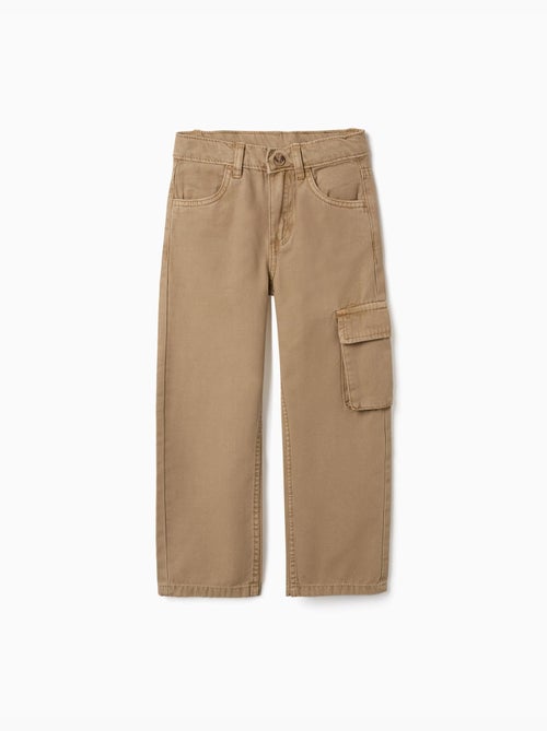 Pantaloni a taglio dritto in cotone con 5 tasche - Kiabi Pantaloni a taglio dritto in cotone con 5 tasche - Kiabi