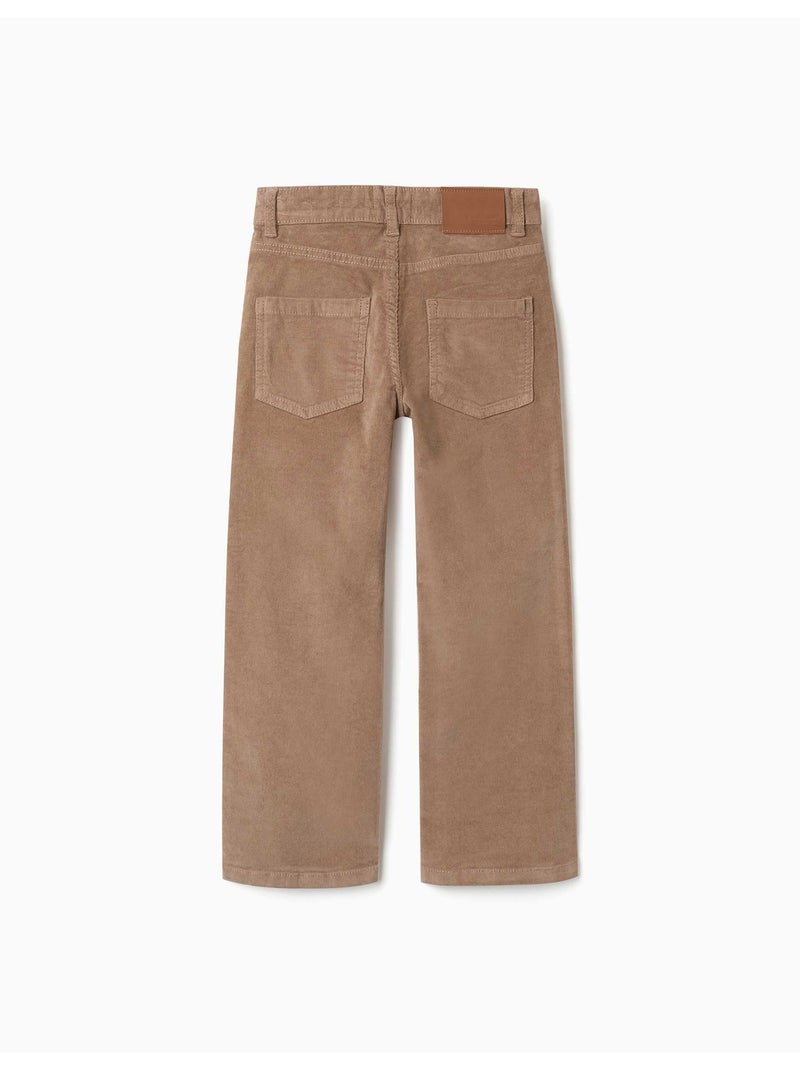 Pantaloni a taglio dritto in velluto a coste Beige - Kiabi
