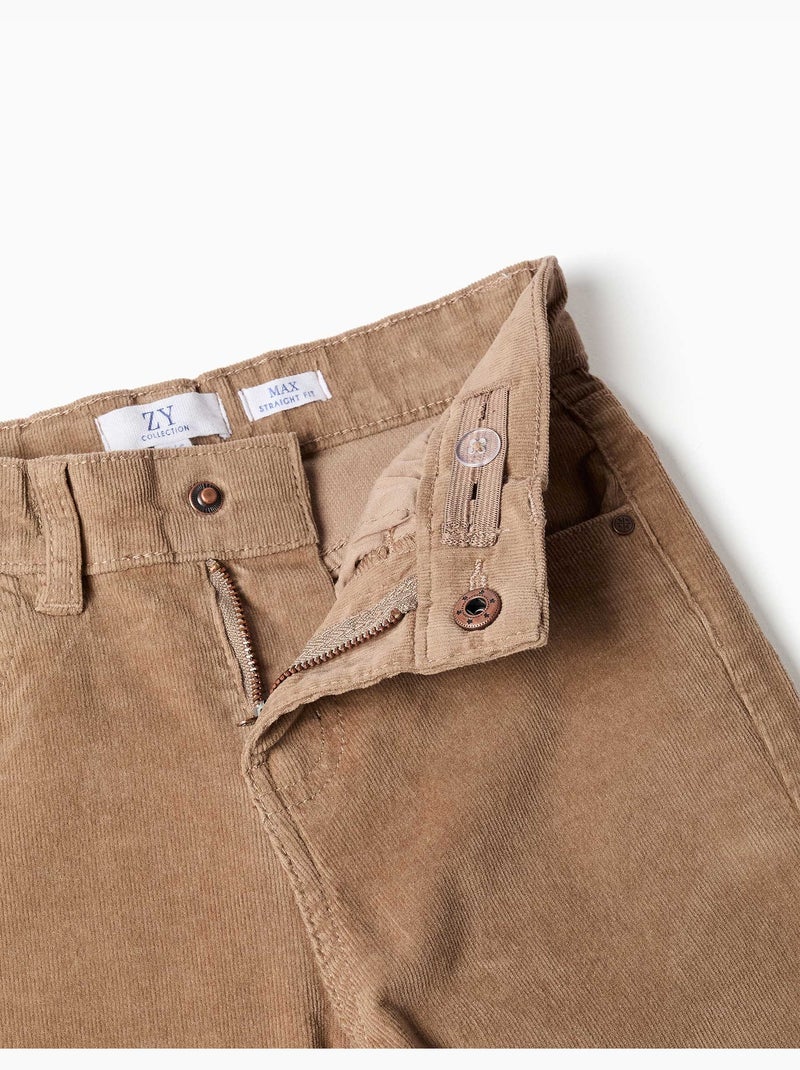 Pantaloni a taglio dritto in velluto a coste Beige - Kiabi