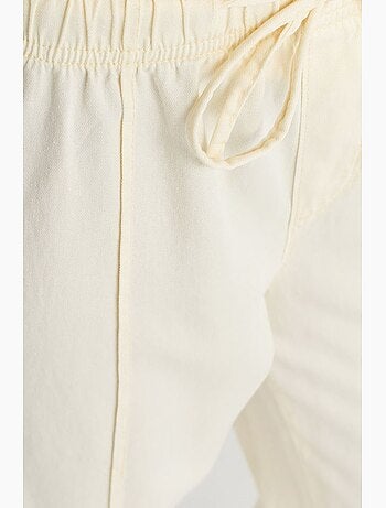 Pantaloni a vita alta a gamba ampia con cintura da annodare dilvin