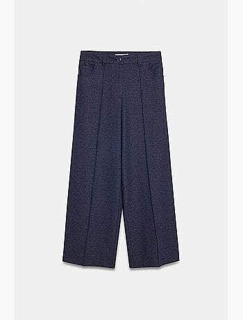 Pantaloni a vita alta a gamba ampia con pieghe dilvin