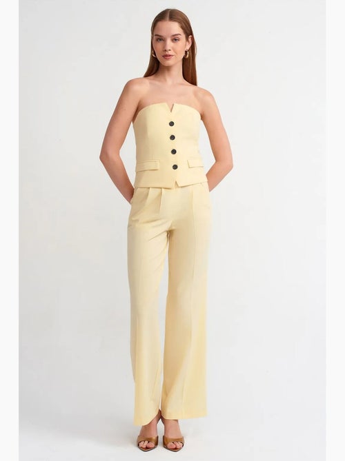 Pantaloni a vita alta a gamba ampia con pieghe dilvin - Kiabi Pantaloni a vita alta a gamba ampia con pieghe dilvin - Kiabi