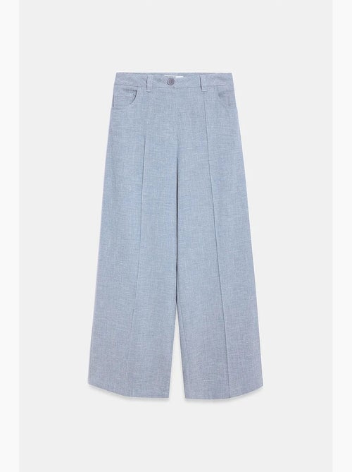 Pantaloni a vita alta a gamba ampia con pieghe dilvin - Kiabi Pantaloni a vita alta a gamba ampia con pieghe dilvin - Kiabi