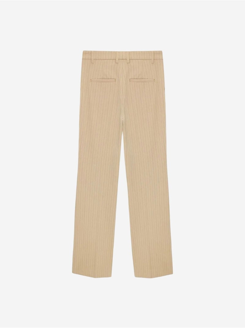 Pantaloni a vita alta a gamba ampia dilvin Beige argilla - Kiabi