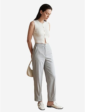 Pantaloni a vita alta a gamba dritta con tasche my fashion