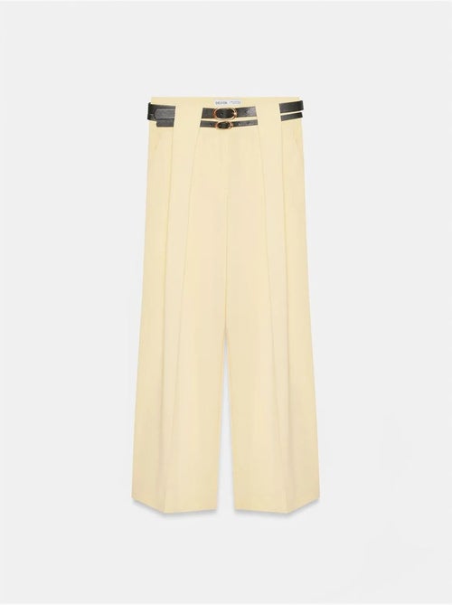Pantaloni a vita alta a gamba larga con pieghe dilvin - Kiabi Pantaloni a vita alta a gamba larga con pieghe dilvin - Kiabi
