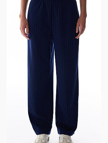 Pantaloni a vita alta a righe penti