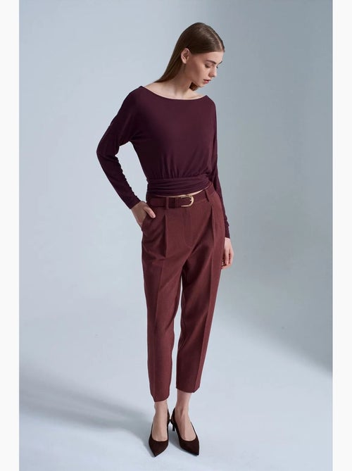 Pantaloni a vita alta con cintura e gamba dritta dilvin - Kiabi Pantaloni a vita alta con cintura e gamba dritta dilvin - Kiabi