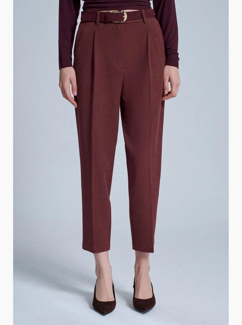 Pantaloni a vita alta con cintura e gamba dritta dilvin - Kiabi Pantaloni a vita alta con cintura e gamba dritta dilvin - Kiabi