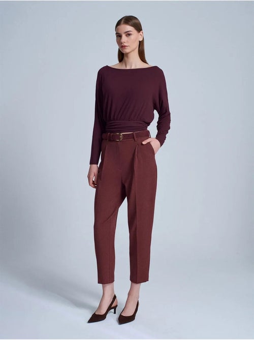 Pantaloni a vita alta con cintura e gamba dritta dilvin - Kiabi Pantaloni a vita alta con cintura e gamba dritta dilvin - Kiabi