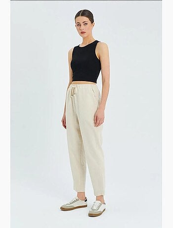 Pantaloni a vita alta con coulisse mixray