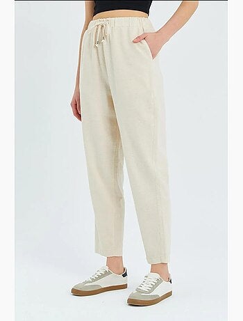 Pantaloni a vita alta con coulisse mixray
