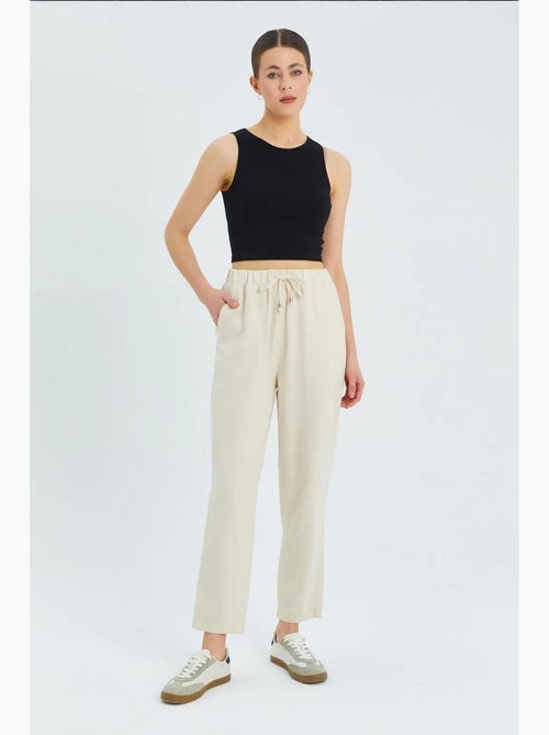 Pantaloni a vita alta con coulisse mixray - Kiabi Pantaloni a vita alta con coulisse mixray - Kiabi